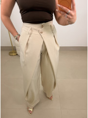 pantalon cruzado doble viral topo