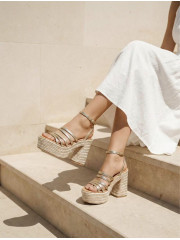 Sandalia Rafia plataforma Macarena