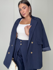 Blazer tipo oversize azul marino