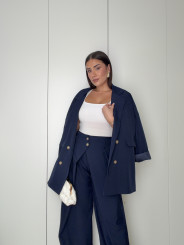 Blazer tipo oversize azul marino