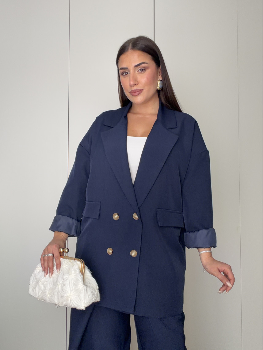 Blazer tipo oversize azul marino