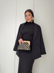 Vestido largo detalle drapeado