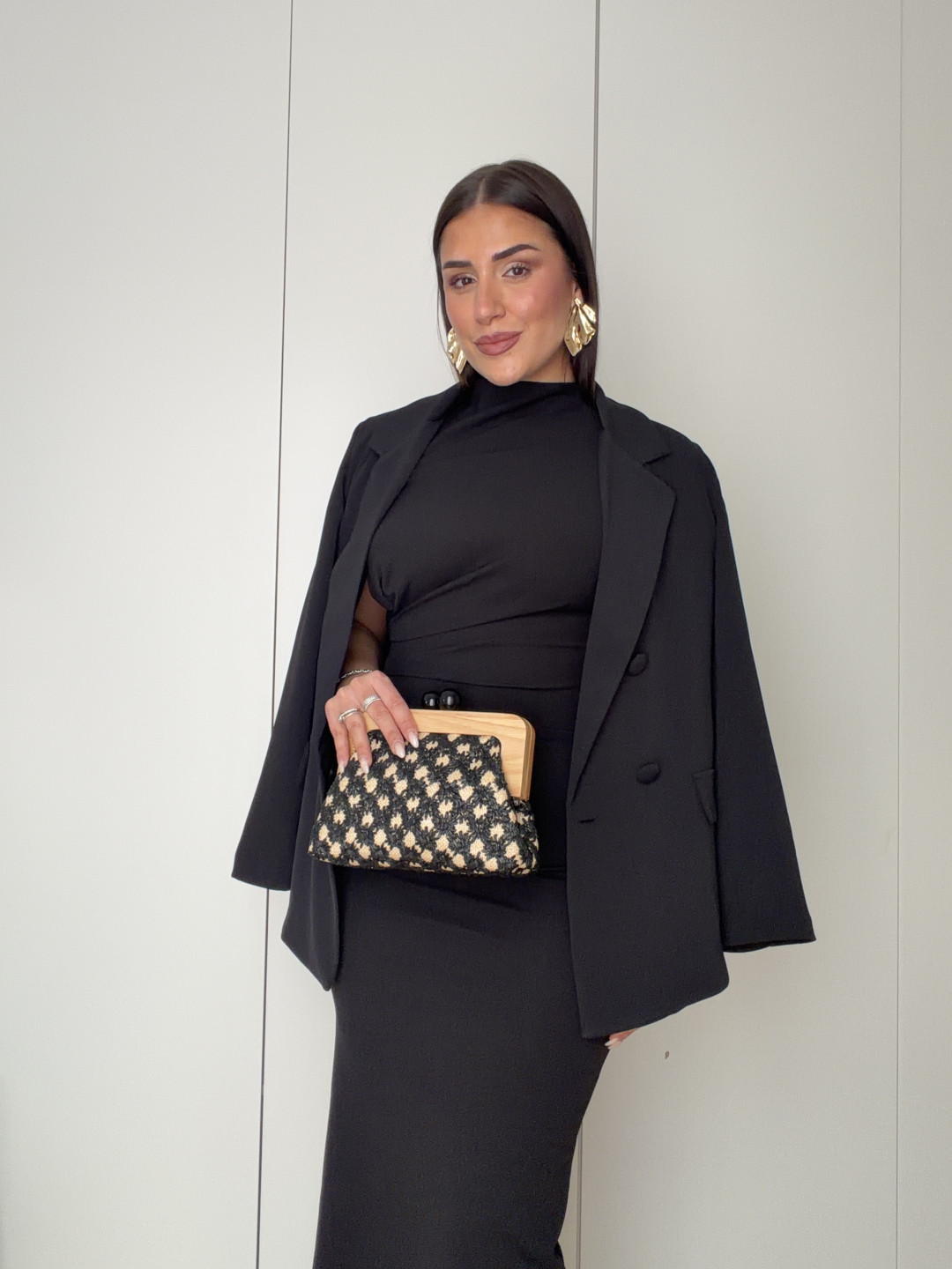 Vestido largo detalle drapeado