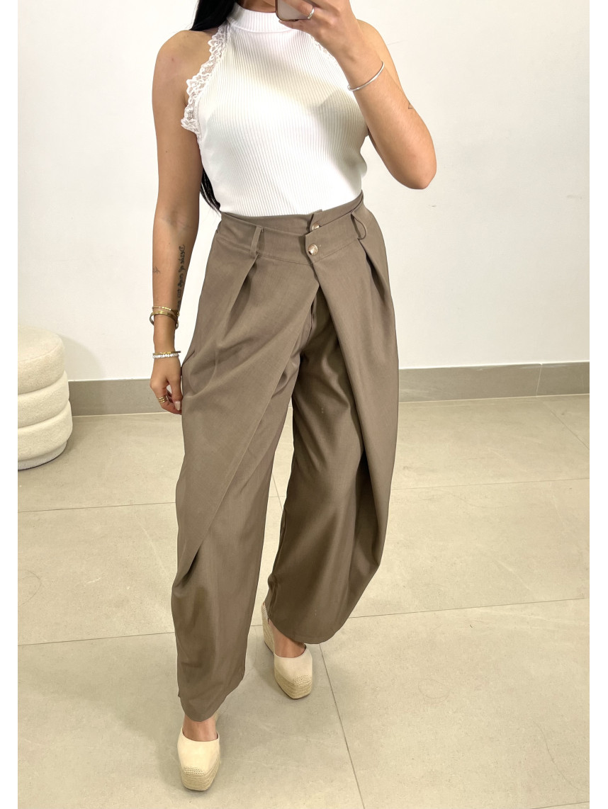 pantalon cruzado doble viral topo