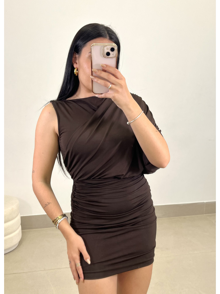 Vestido Grecia chocolate