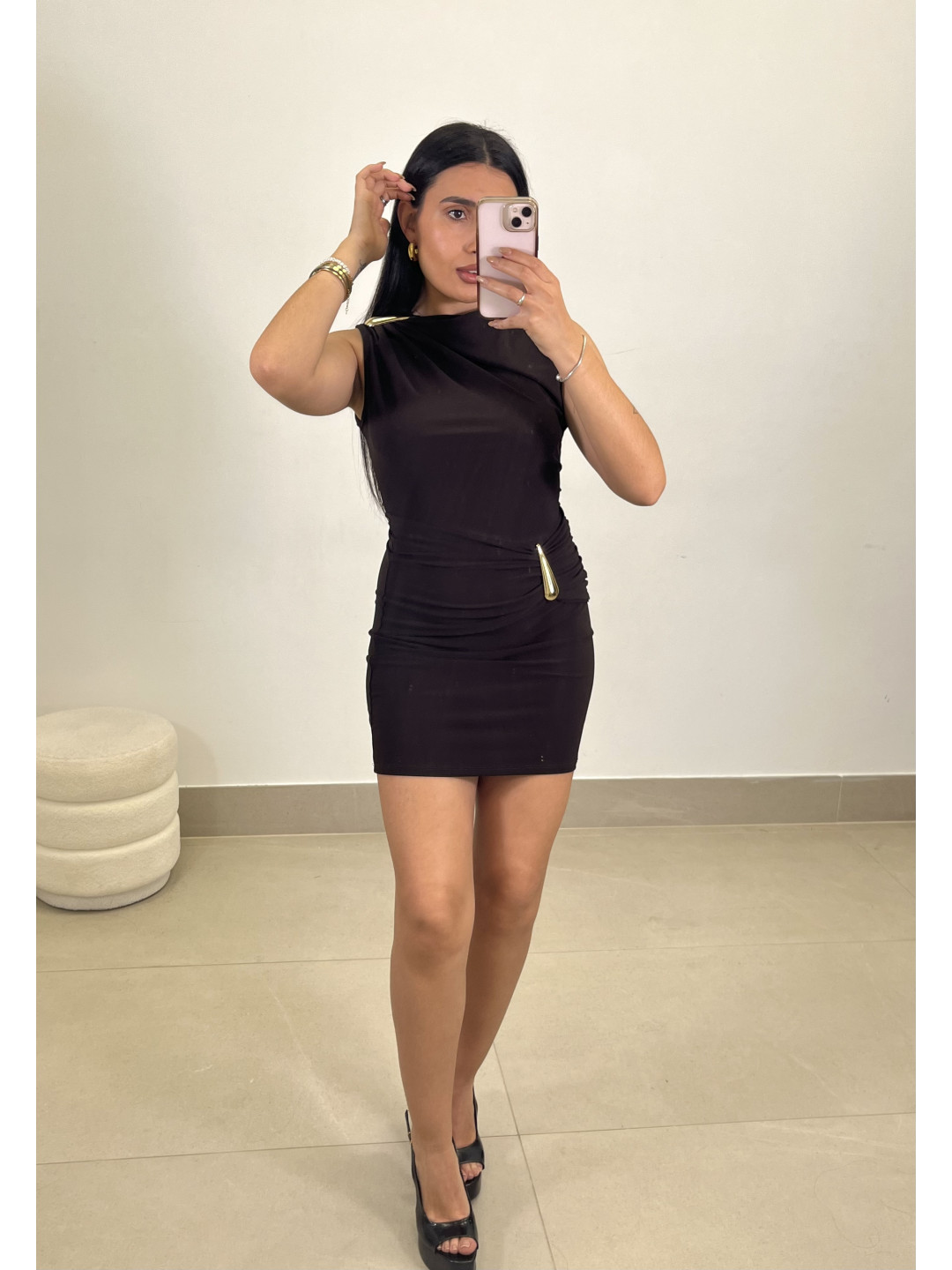 vestido gisela marron