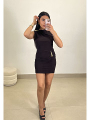 vestido gisela marron