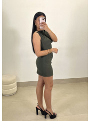 vestido Gisela verde kakhi