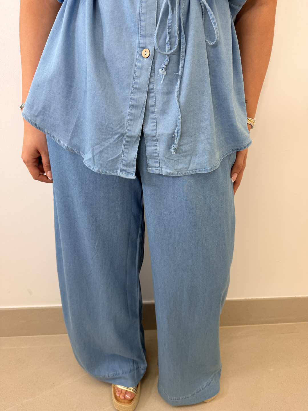 Pantalon fluido vaquero