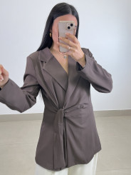 Blazer Roma cruzada marron