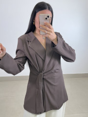 Blazer Roma cruzada marron