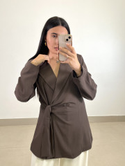Blazer Roma cruzada marron