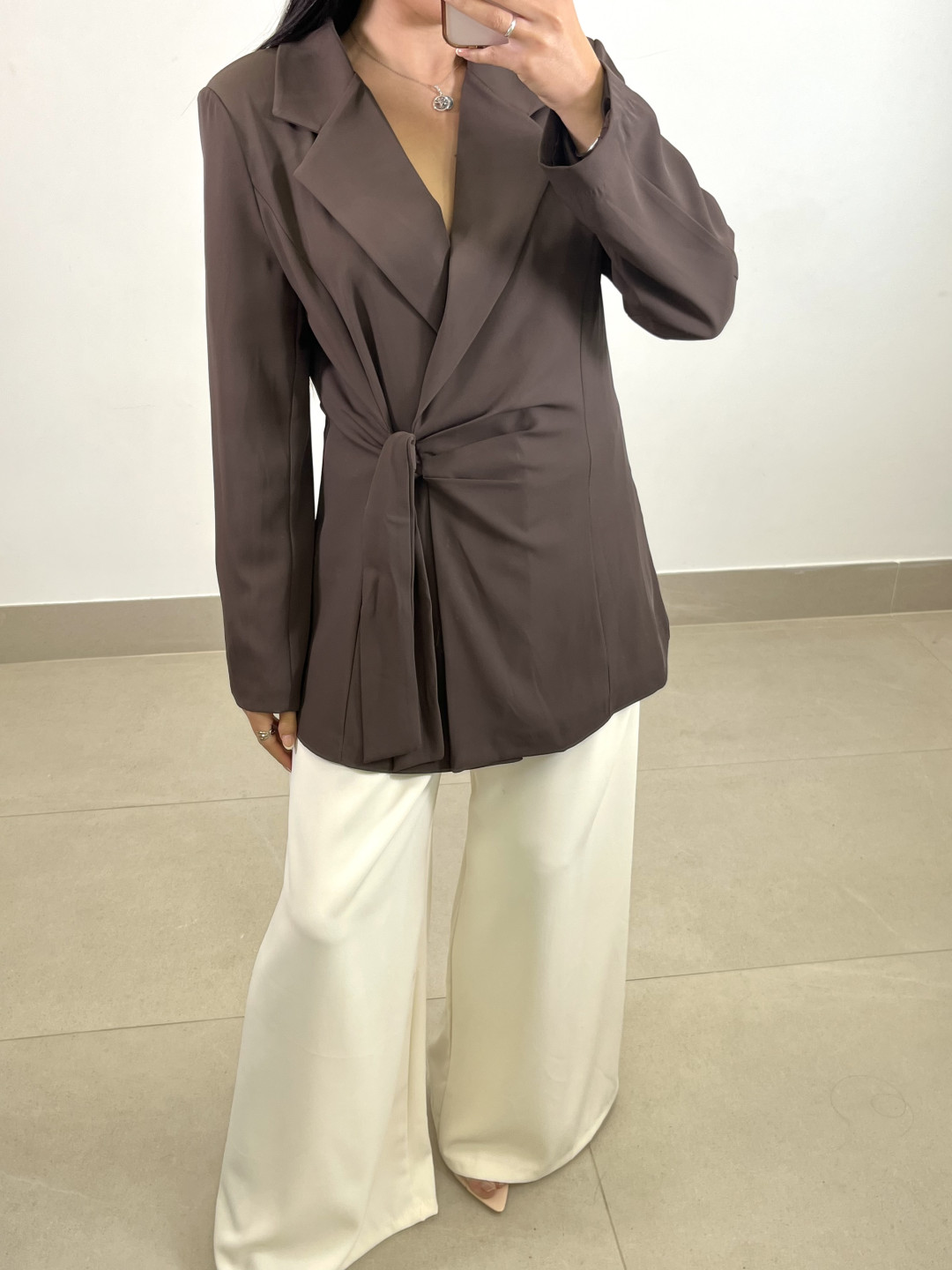 Blazer Roma cruzada marron