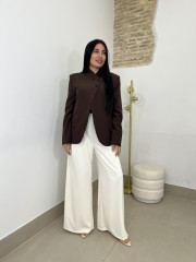 Blazer detalle cierre viral chocolate