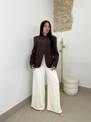 Blazer detalle cierre viral chocolate