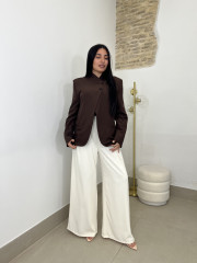 Blazer detalle cierre viral chocolate