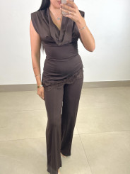 Conjunto Elena chocolate