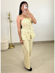 Total look lunares detalle pemplum vainilla