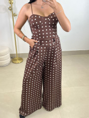 Total look lunares marron