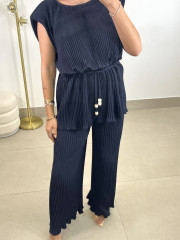 Conjunto plisado azul