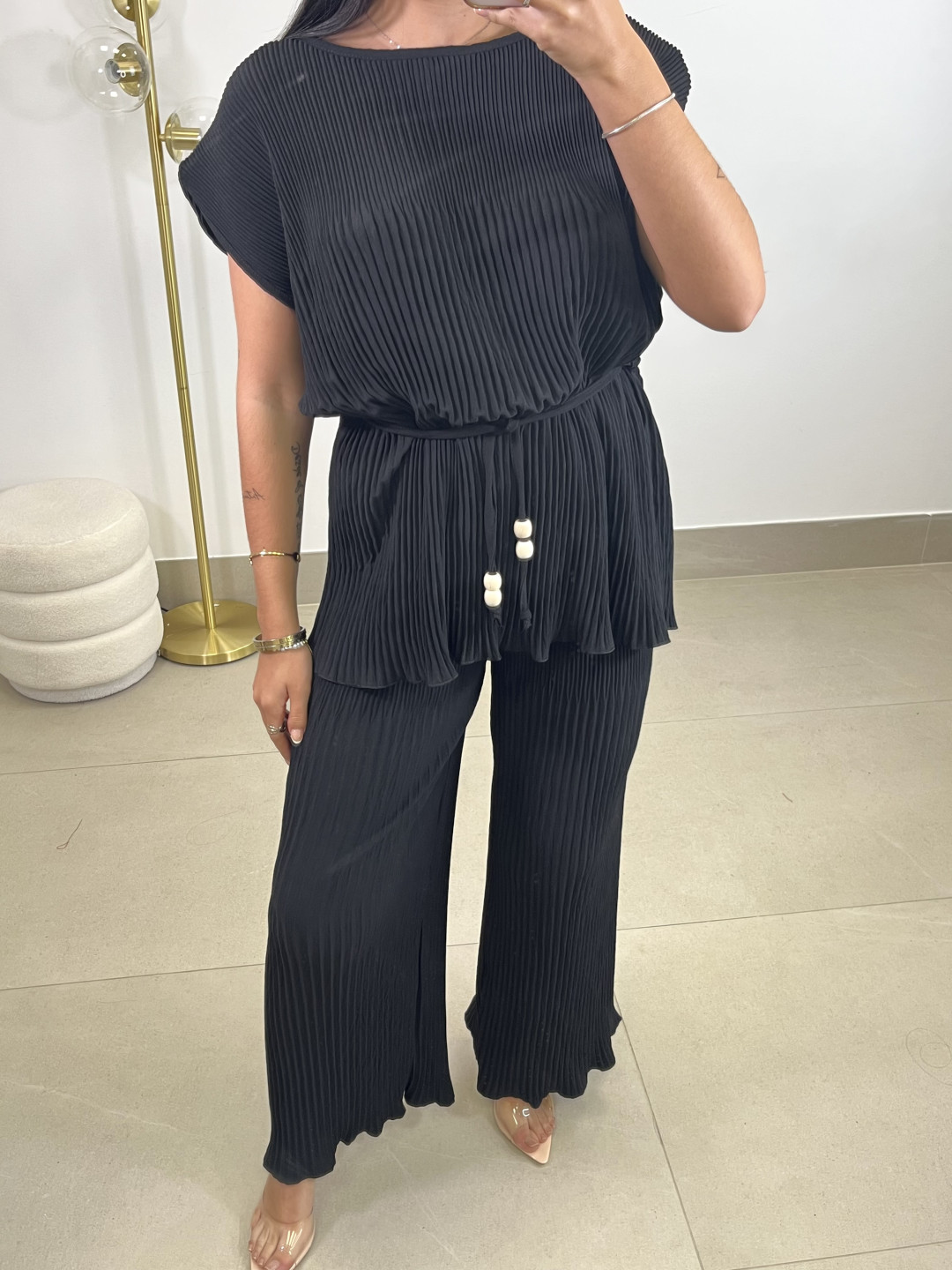 Conjunto plisado azul