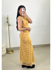 Vestido lunar tul amarillo