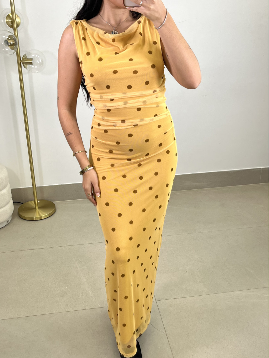 Vestido lunar tul amarillo