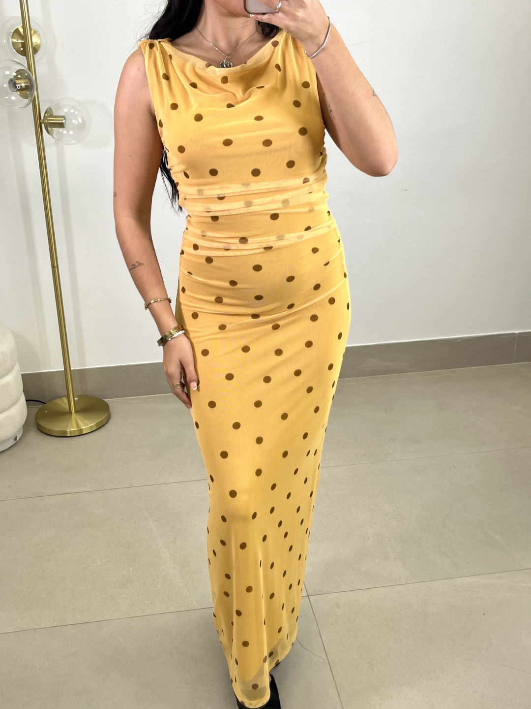 Vestido lunar tul amarillo