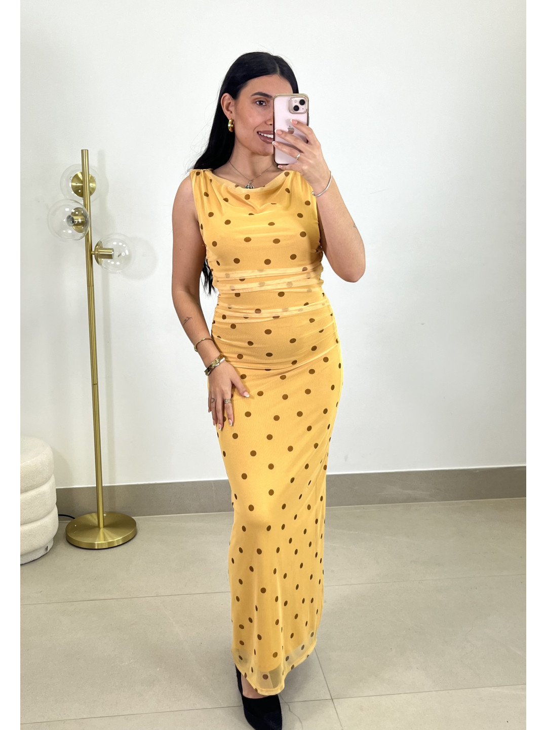 Vestido lunar tul amarillo