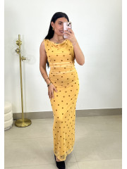 Vestido lunar tul amarillo