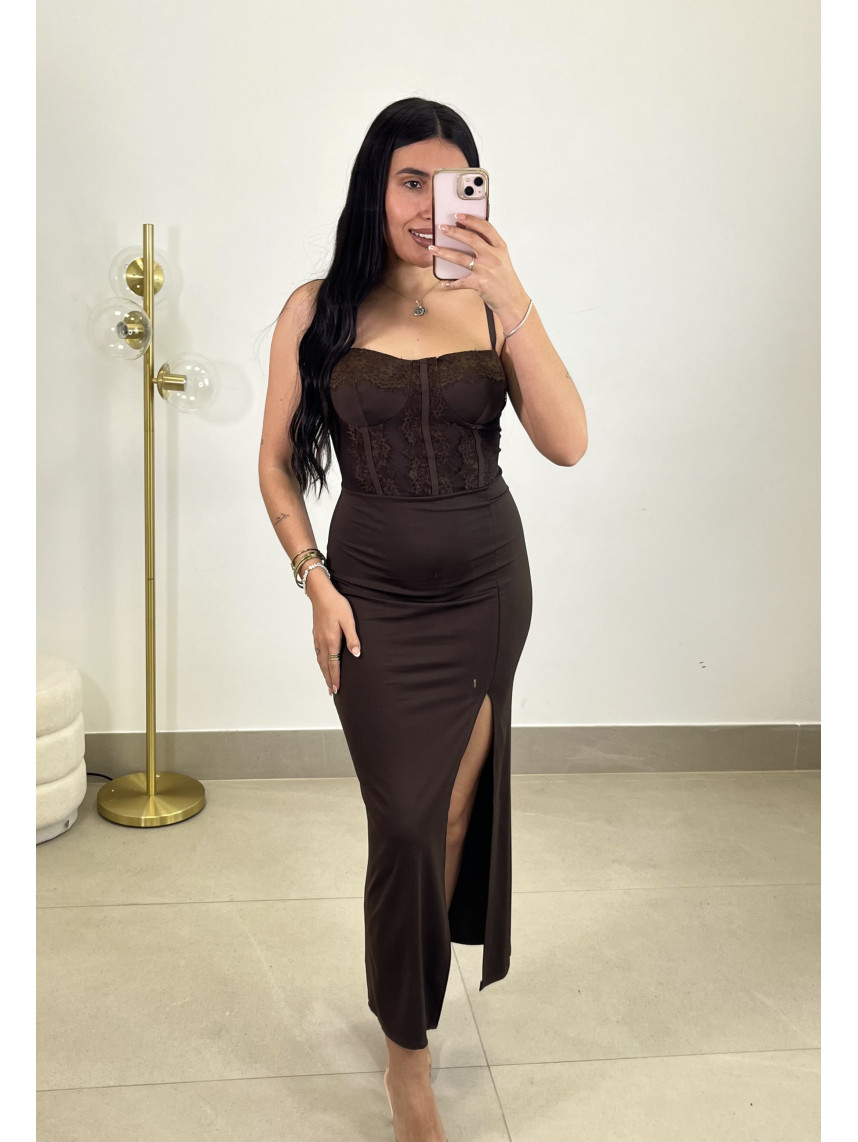 Vestido malaga chocolate