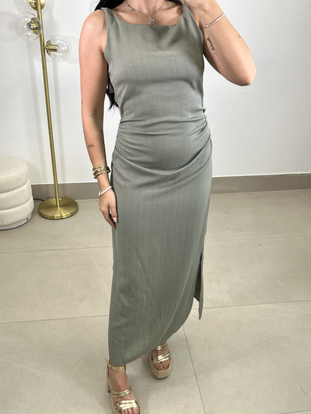 Vestido lino largo
