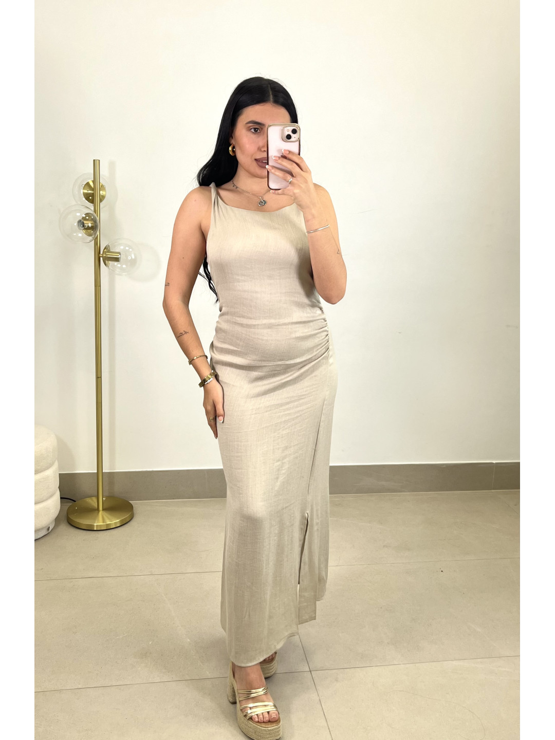 Vestido lino largo
