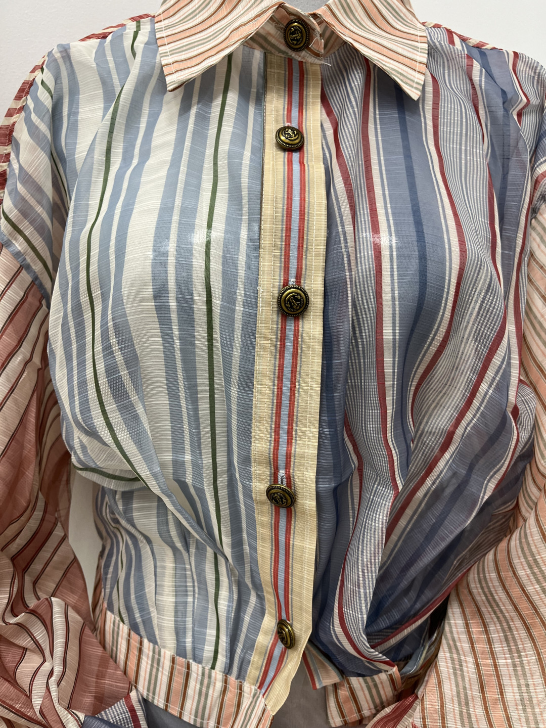 Blusa rayas multicolor detalle lazos