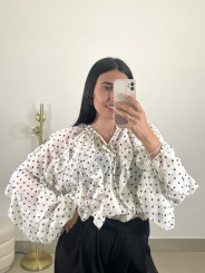 Blusa lunar blanco