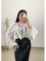 Blusa lunar blanco