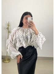 Blusa lunar blanco