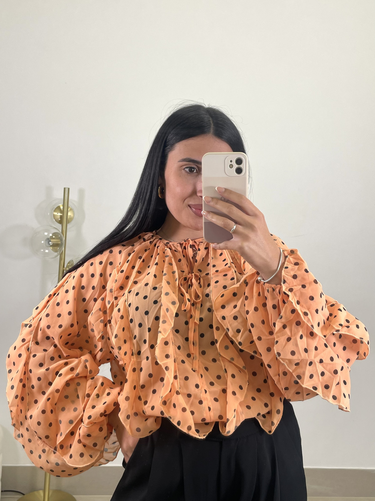 Blusa lunar naranja