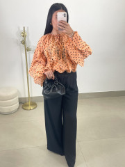 Blusa lunar naranja