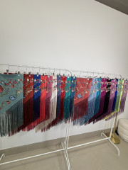 Manton flamenca fleco largo