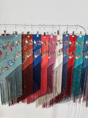 Manton flamenca fleco largo