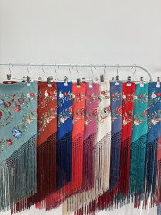 Manton flamenca fleco largo