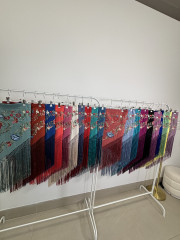 Manton flamenca fleco largo