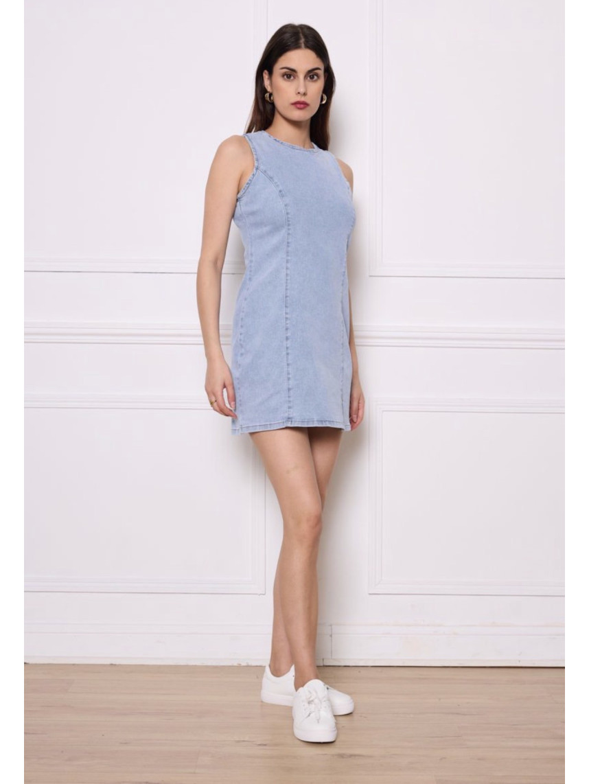 VESTIDO CORTO DENIM
