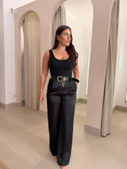 Mono combinado detalle cinturon negro