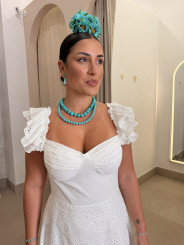 Bata quema perforada blanca