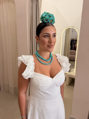 Bata quema perforada blanca