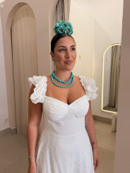 Bata quema perforada blanca