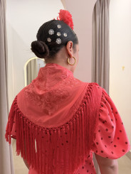 Bata Marisma rosa frambuesa con lunar tomado