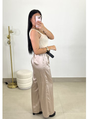 Mono combinado detalle cinturon beige